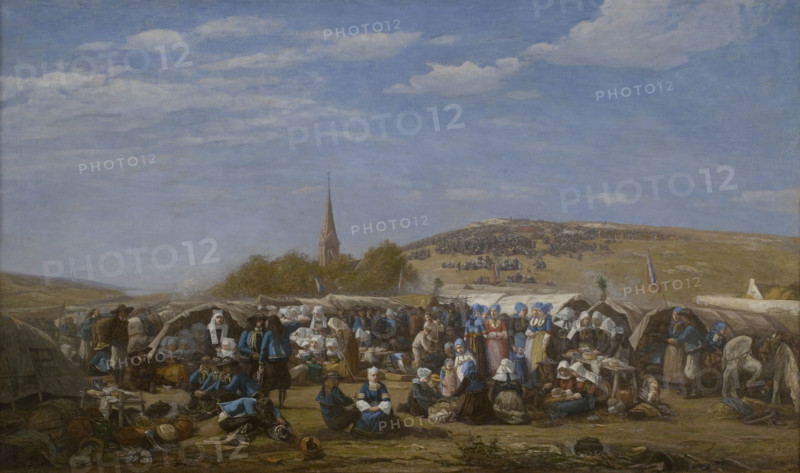 Pardon de Sainte-Anne-La-Palud, 1858. Creator: Boudin, Eugène-Louis (1824-1898).