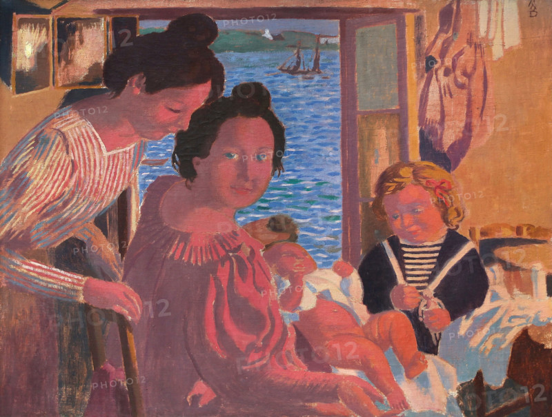 Mother and Child at Le Pouldu, Evening Light, 1899. Creator: Denis, Maurice (1870-1943).