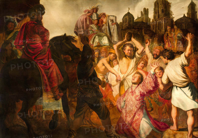 The Stoning of Saint Stephen, 1625. Creator: Rembrandt van Rhijn (1606-1669).