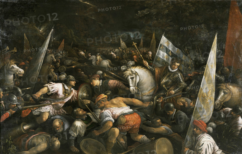 Charles VIII Receiving the Crown of Naples , 1585-1590. Creator: Bassano, Francesco, the Younger (1549-1592).