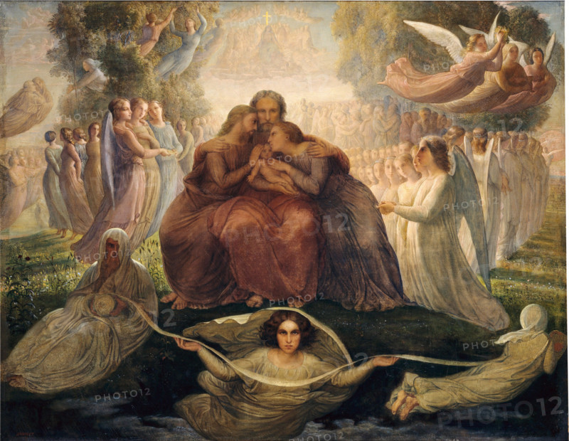 Le Poème de l'âme (Poem of the Soul). Génération divine (Divine generation), 1854. Creator: Janmot, Louis (1814-1892).