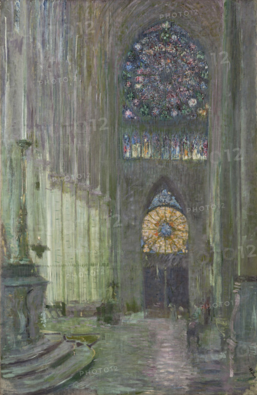 Interior of Reims Cathedral, c1892. Creator: Helleu, Paul César (1859-1927).