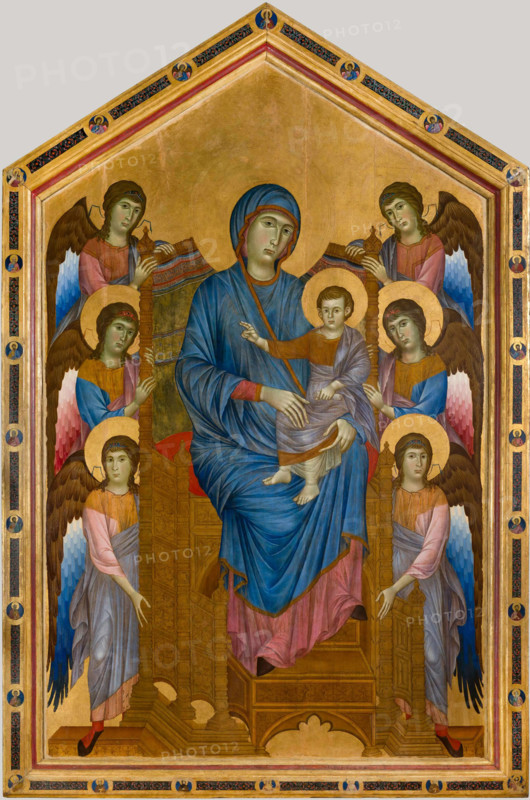 Maestà (Madonna and Child in Majesty Surrounded by Angels), Between 1275 and 1300. Creator: Cimabue, Giovanni (ca 1240-1302).