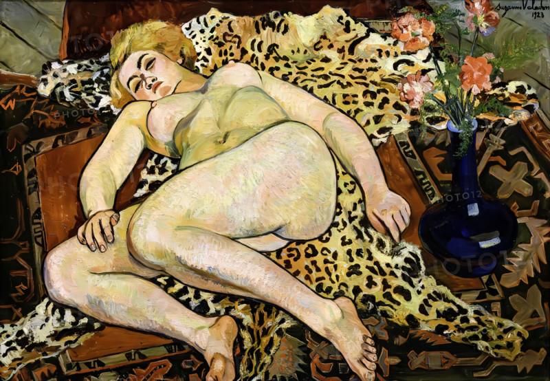 Catherine nue allongée sur une peau de panthère, 1923. Creator: Valadon, Suzanne (1865-1938).