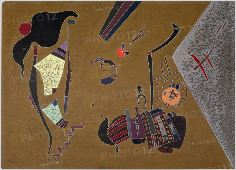 Der kleine rote Kreis (The small red circle), 1944. Creator: Kandinsky, Wassily Vasilyevich (1866-1944).