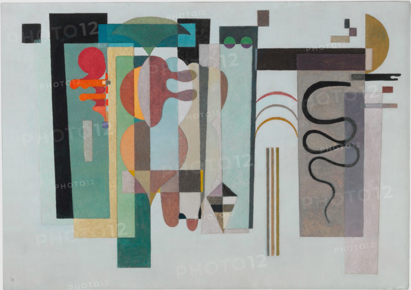 Zwei grüne Punkte (Two green dots), 1935. Creator: Kandinsky, Wassily Vasilyevich (1866-1944).