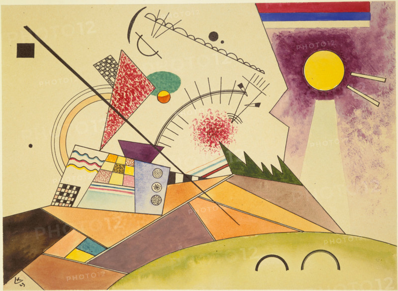 Studie für "Bewegte Ruhe" (Study for "Moving Calm"), 1923. Creator: Kandinsky, Wassily Vasilyevich (1866-1944).
