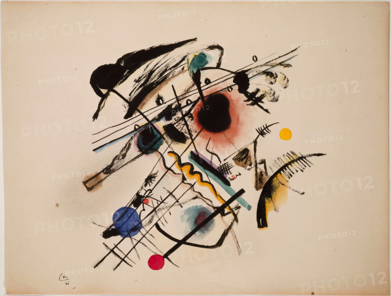 Studie für "Schwarzer Fleck" (Study for "Black Spot"), 1921. Creator: Kandinsky, Wassily Vasilyevich (1866-1944).