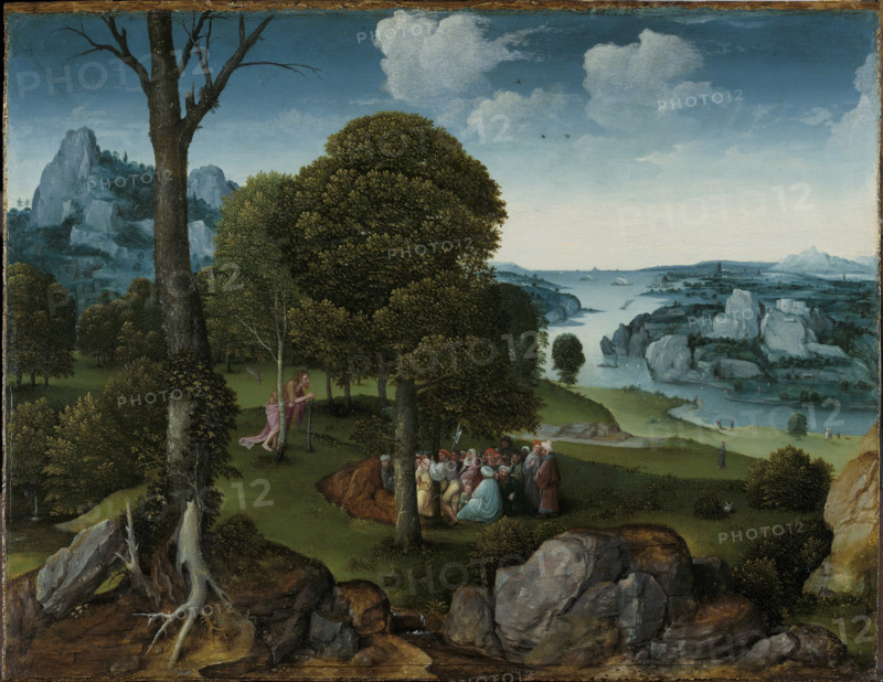 The Preaching of Saint John the Baptist. Creator: Patinier, Joachim (ca. 1480-1524).