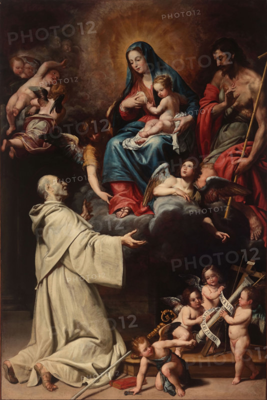 The Vision of Saint Bernard, 1643. Creator: Fiasella, Domenico (1589-1669).