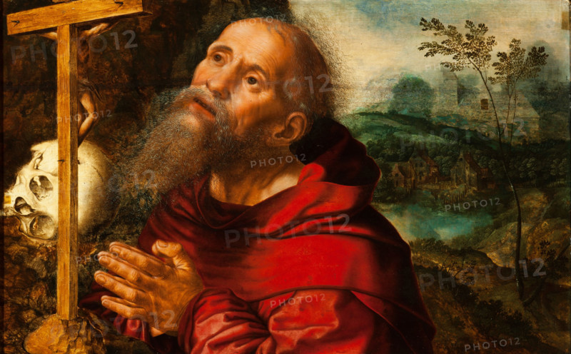 Saint Jerome in Prayer. Creator: Hemessen, Jan Sanders, van (c. 1500-c. 1566).