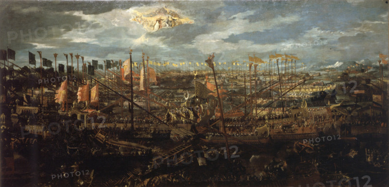 The Battle of Lepanto on 7 October 1571, c1590. Creator: Anonymous.