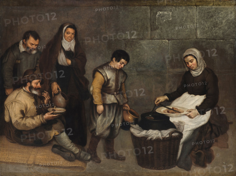 The Soup Kitchen, c.1630. Creator: Puga, Antonio de (1602-1648).