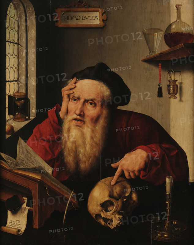 Saint Jerome in his Cell, after 1440. Creator: Cleve, Joos van (ca. 1485-1540).