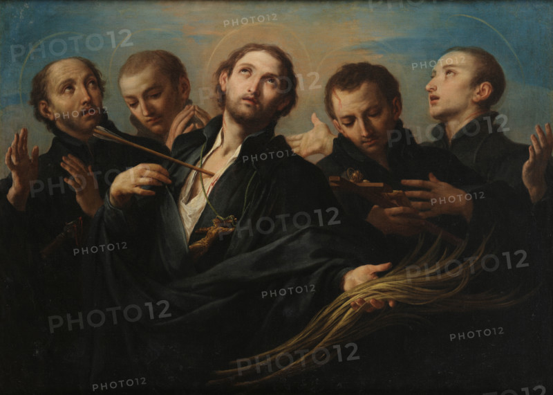 The Five Jesuit Martyrs of Cuncolim, ca. 1695. Creator: Conca, Sebastiano (1680-1764).