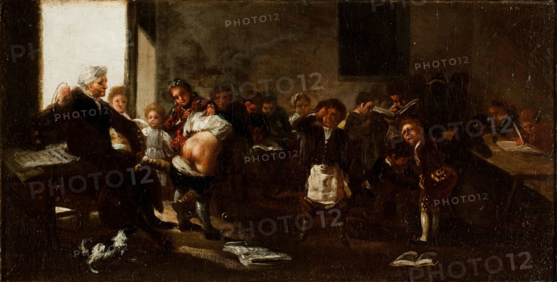 The School Scene (La Letra con Sangre Entra) , 1780-1785. Creator: Goya, Francisco, de (1746-1828).