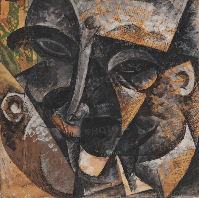 Dinamismo di una testa d'uomo, 1915. Creator: Boccioni, Umberto (1882-1916).