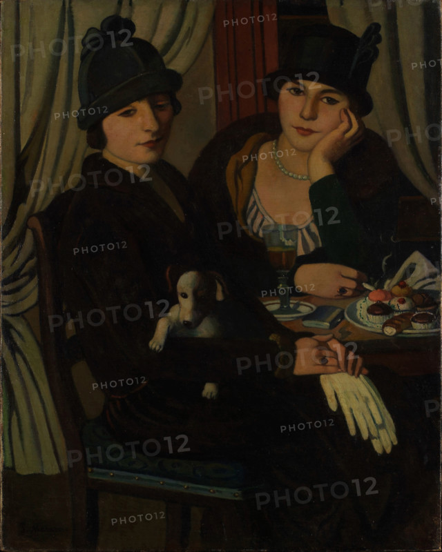 Women at the Café, 1924. Creator: Marussig, Pietro (1879-1937).