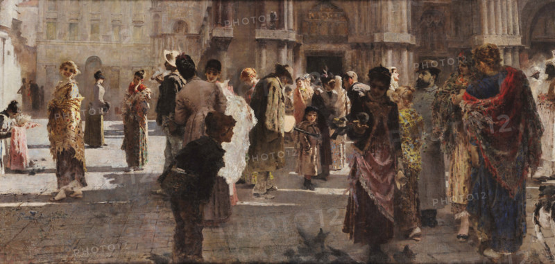 Favretto at the Liston, 1893-1894. Creator: Prati, Eugenio (1842-1907).