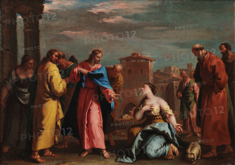 Christ and the Woman Taken in Adultery, 1727-1729. Creator: Ricci, Sebastiano (1659-1734).