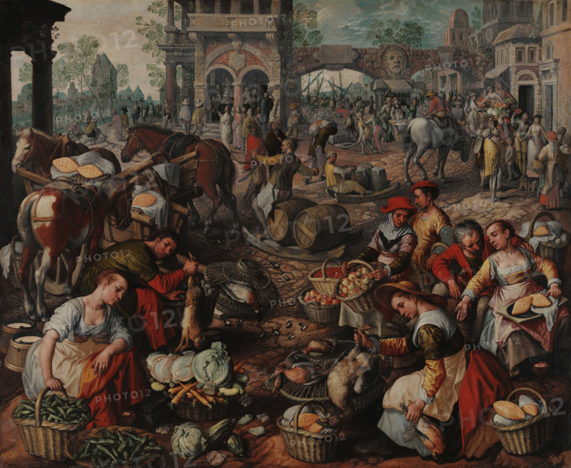 Market in the Square, 1566. Creator: Beuckelaer, Joachim (ca. 1533-1574).