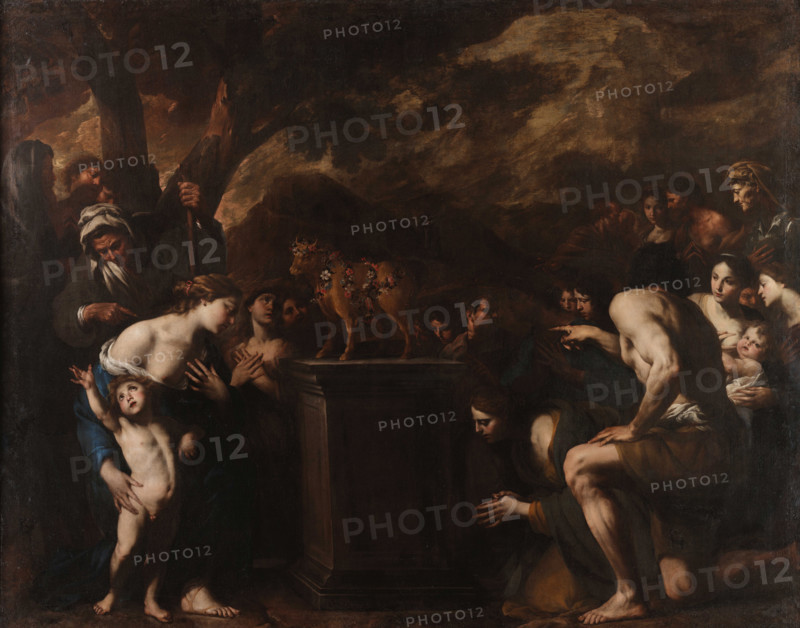 The Adoration of the Golden Calf, 1645-1650. Creator: Vaccaro, Andrea (1604-1670).
