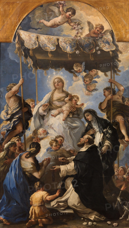 Madonna del Rosario (Madonna del Baldacchino), c1685. Creator: Giordano, Luca (1632-1705).