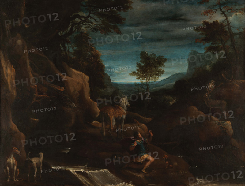 The Vision of Saint Eustace, 1585-1586. Creator: Carracci, Annibale (1560-1609).
