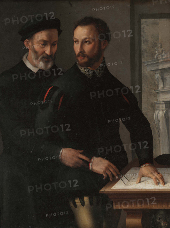 Double Male Portrait (Probably Portrait of Duke of Parma Ottavio Farnese and his Military..., 1556. Creator: Manzuoli (Maso da San Friano), Tommaso (1531-1571).