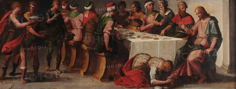 Christ at the house of Simon the Pharisee, c1610. Creator: Balducci, Giovanni (1560-1631).