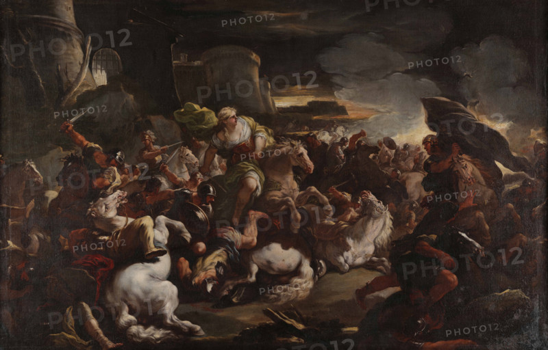 Semiramis at the defense of Babylon, Second Half of the 17th century. Creator: Giordano, Luca (1632-1705).