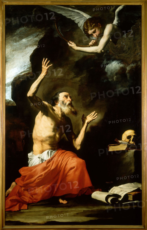 Saint Jerome and the Angel of Judgement, 1626. Creator: Ribera, José (Jusepe), de (1591-1652).
