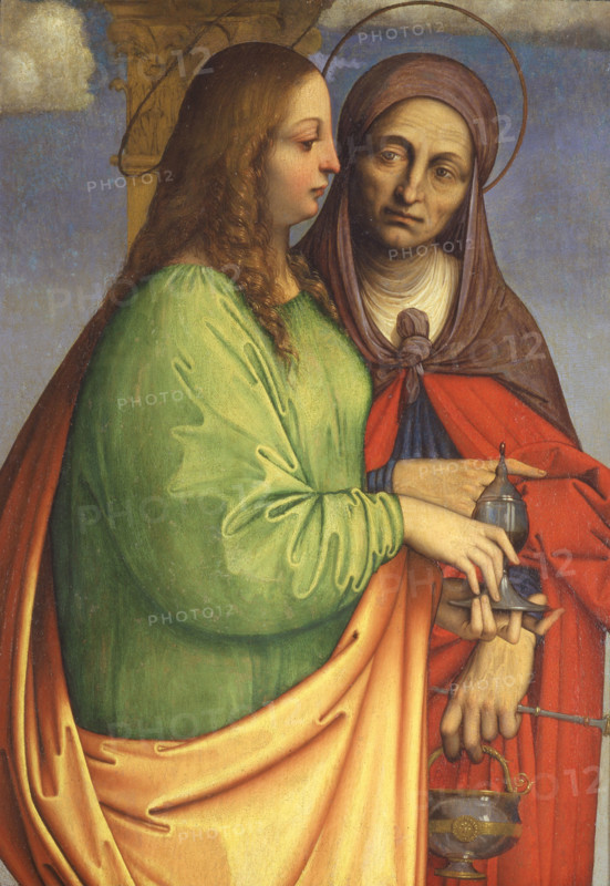 Saints Martha and Mary Magdalene, Early16th century. Creator: Giovanni Agostino da Lodi (active c. 1495-c. 1525).