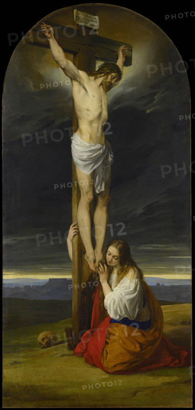 Crucifixion with Mary Magdalene , 1827. Creator: Hayez, Francesco (1791-1882).