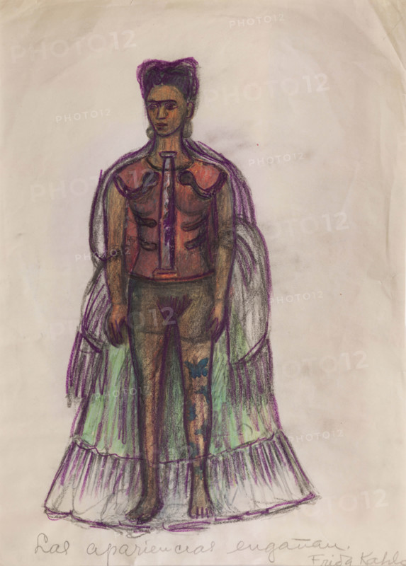 Appearances Can Be Deceiving. Page from Frida Kahlo's diary, 1934. Creator: Kahlo, Frida (1907-1954).