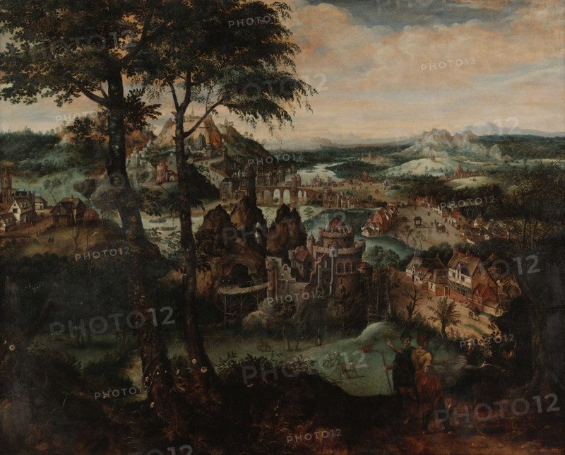 Landscape with Road to Emmaus. Creator: Gassel, Lucas (ca. 1490-1568).