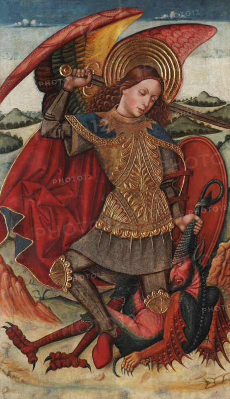 Saint Michael the Archangel, c1486. Creator: Abadía, Juan de la, the Elder (active 1469-1498).