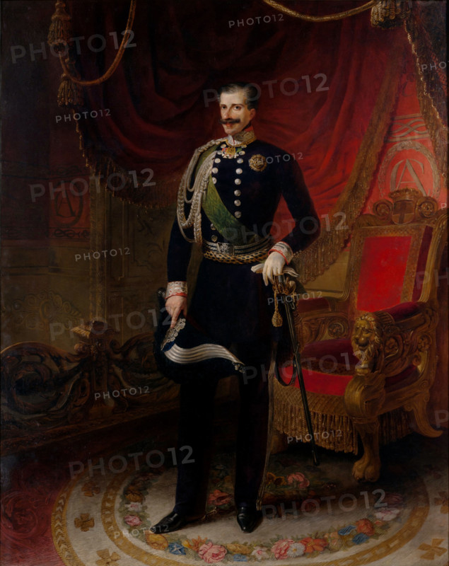 Portrait of King Charles Albert of Sardinia (1798-1849), 1848. Creator: Capisani, Angelo (1808-1870).