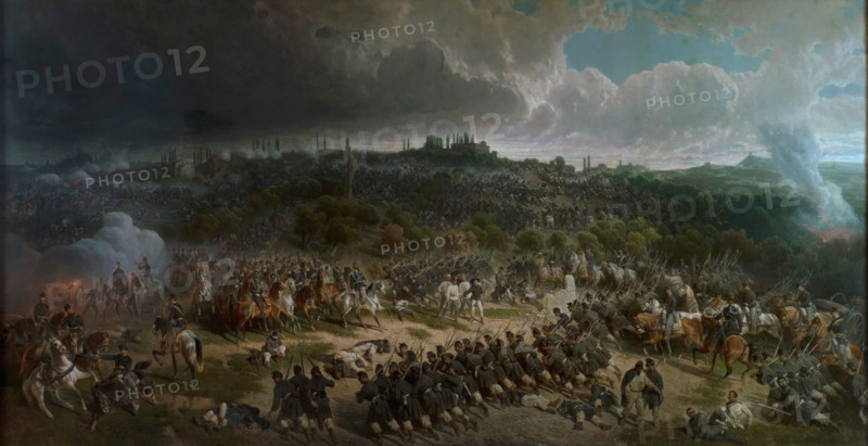 The battle of San Martino on June 24th 1859, Third Quarter of 19th century. Creator: Cerruti Bauduc, Felice (1818-1896).
