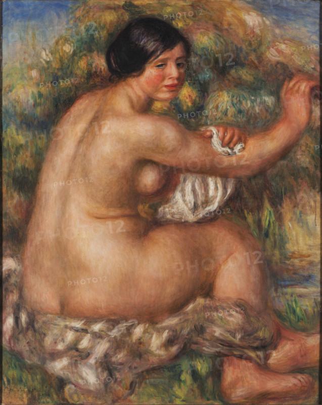 Bather Drying her Right Arm (Large Sitting Nude), 1912. Creator: Renoir, Pierre Auguste (1841-1919).