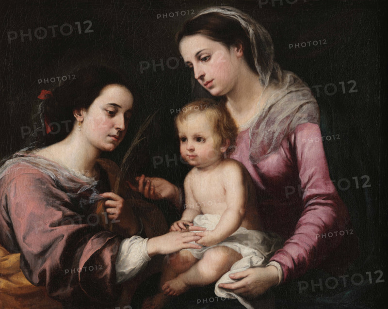 Die mystische Hochzeit der heiligen Katharina. Creator: Murillo, Bartolomé Estebàn (1617-1682).