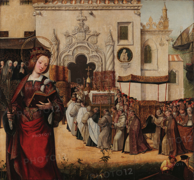 Arrival of the relics of Saint Auta in Lisbon to the Madre de Deus Convent (from the...), c1522. Creator: Anonymous.
