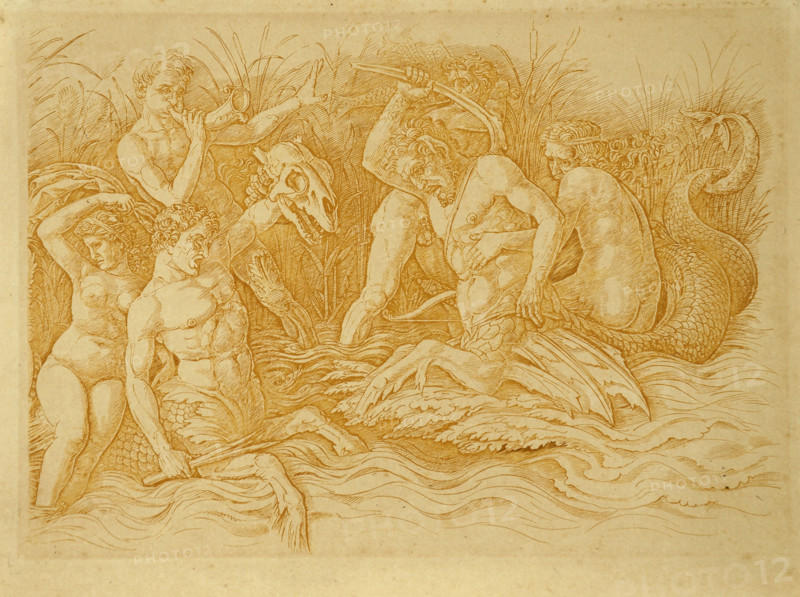 The Battle of the Sea Gods, 1493. Creator: Mantegna, Andrea (1431-1506).