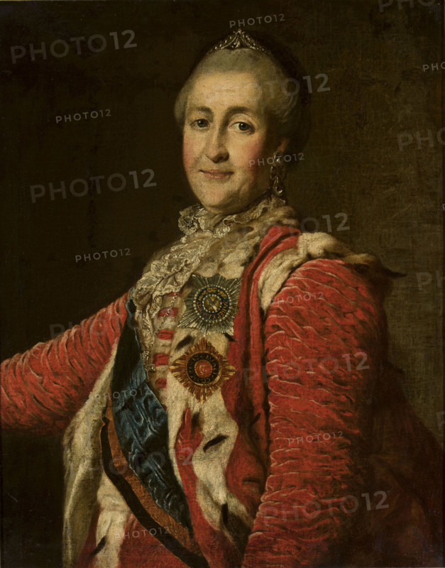 Portrait of Empress Catherine II (1729-1796), c1782. Creator: Anonymous.