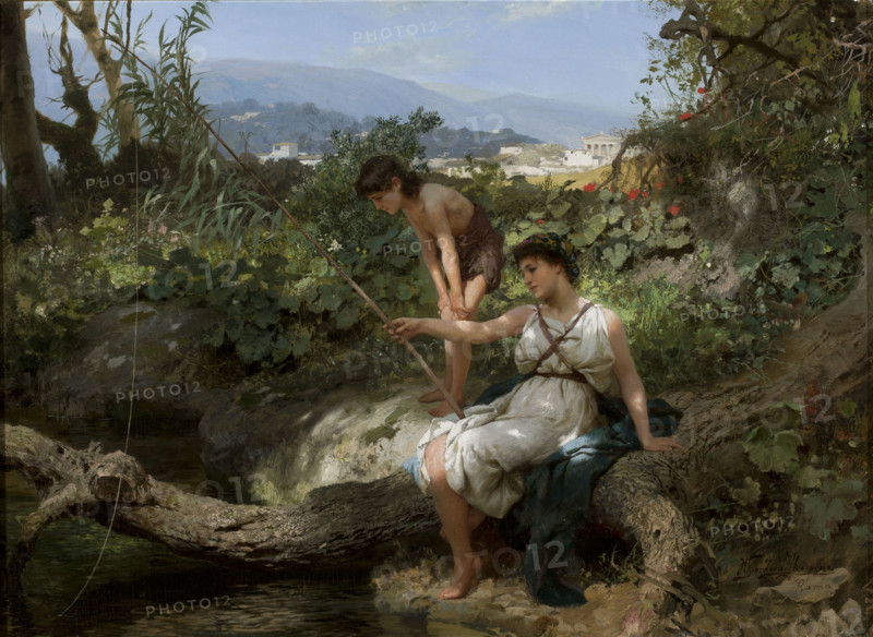 Roman idyll. Fishing, c1879. Creator: Siemiradzki, Henryk (1843-1902).