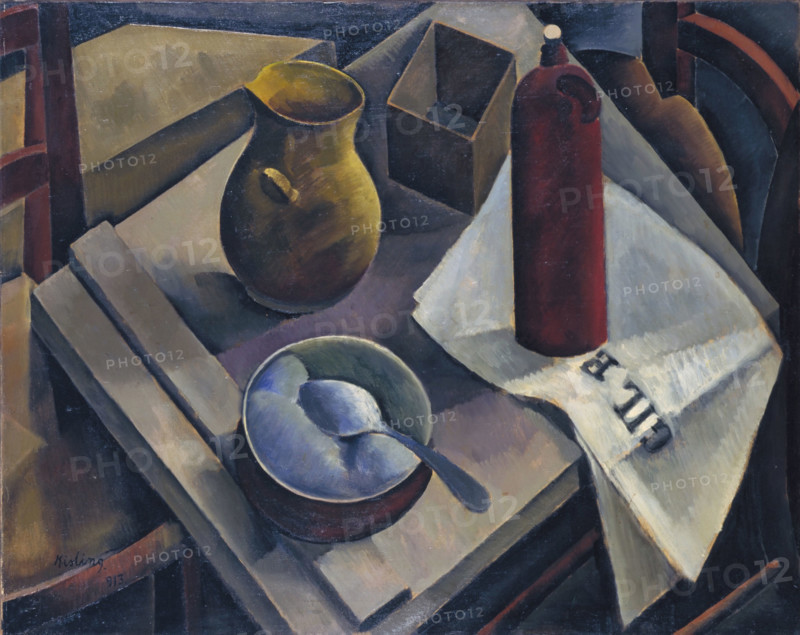 Still Life with News Paper , 1913. Creator: Kisling, Moïse (1891-1953).