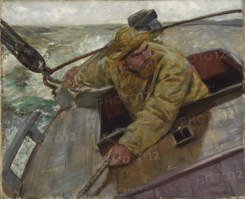Helm a-lee! , 1882. Creator: Krohg, Christian (1852-1925).