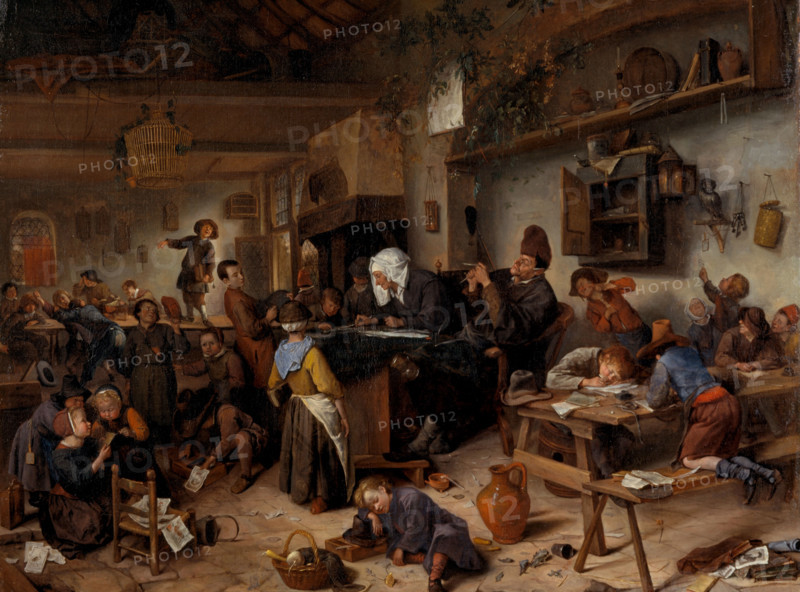 A School for Boys and Girls, c1670. Creator: Steen, Jan Havicksz (1626-1679).