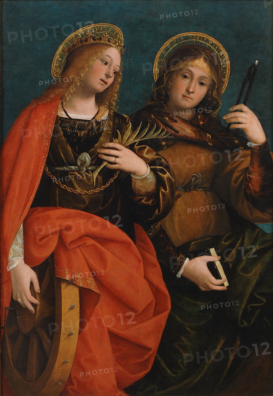 Saint Catherine of Alexandria and Saint Apollonia, before 1519. Creator: Ferrari, Gaudenzio (ca 1477-1546).