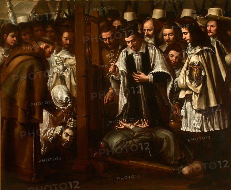 The Brotherhood of of Saint John Beheaded attend the blessing of the beheaded, 1662. Creator: Costa, Giovanni Battista (active 1660-1670).
